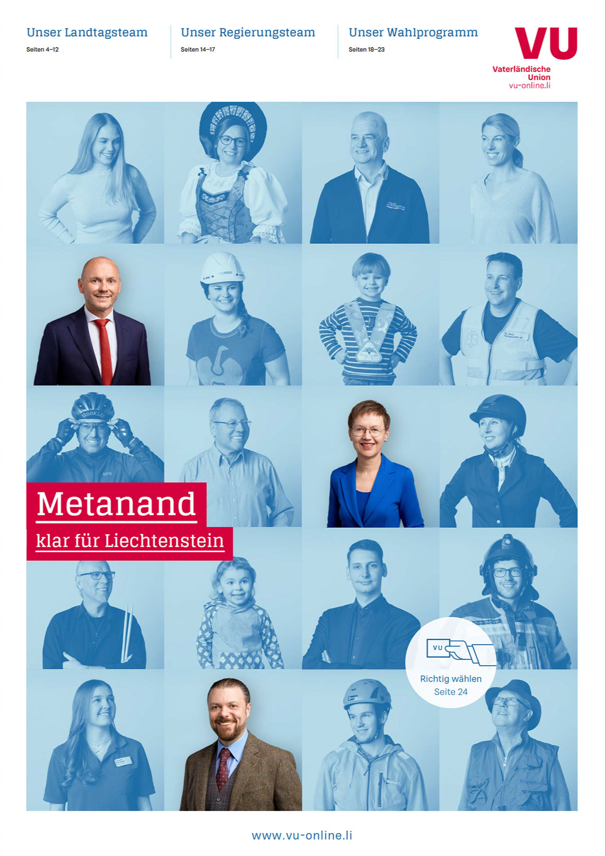 Titelbild der Wahlbroschüre 2025