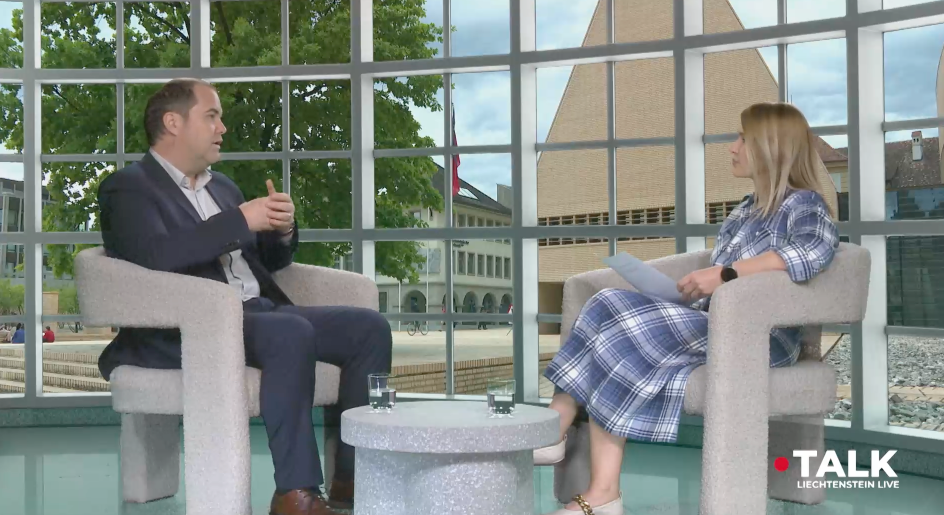 Manfred Kaufmann, Landtagspräsident zu Besuch bei 1FL TV