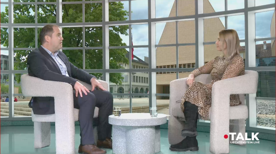 Landtagspräsident Manfred Kaufmann zu Gast bei 1FL TV